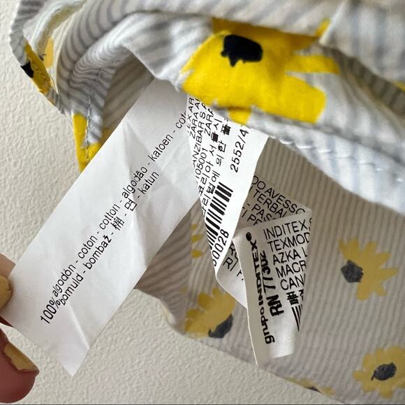 Zara Yellow Floral Print Tiered Ruffle Blouse - Picture 9 of 9